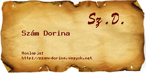 Szám Dorina névjegykártya
