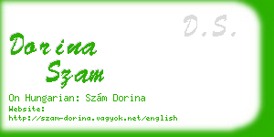 dorina szam business card