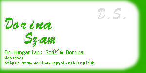 dorina szam business card